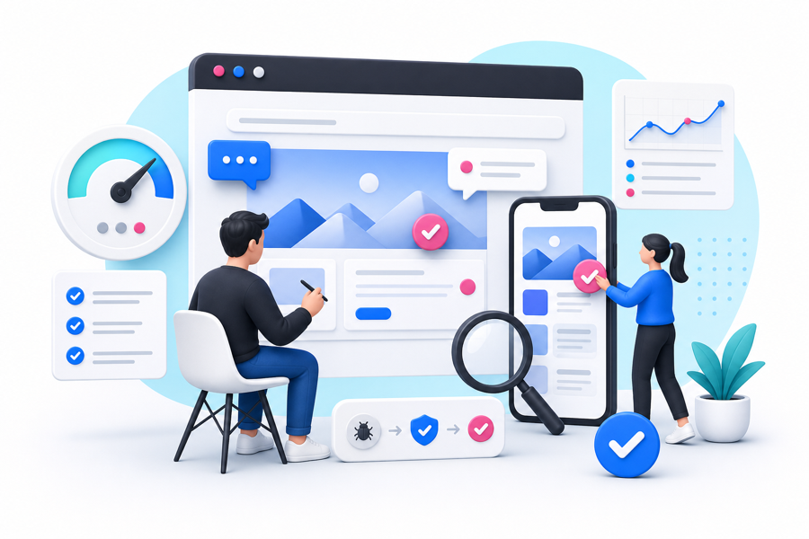 Feedback & Optimierung Illustration